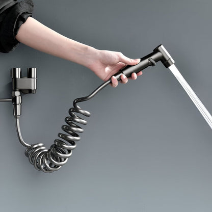 Revolutionary toilet shower faucet