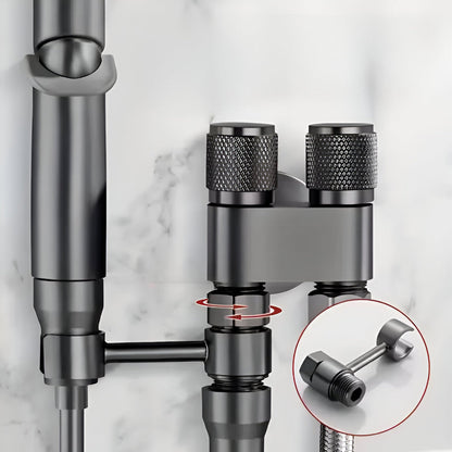 Revolutionary toilet shower faucet