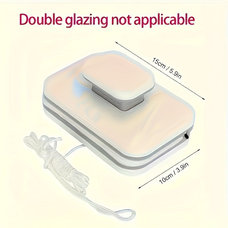 Double-sided magnetic window squeegee for double glazing
