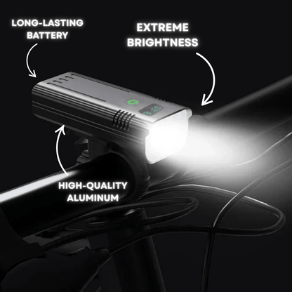 5000 Lumen Bike Light with 12 LEDs & USB-C Rechargeable Battery