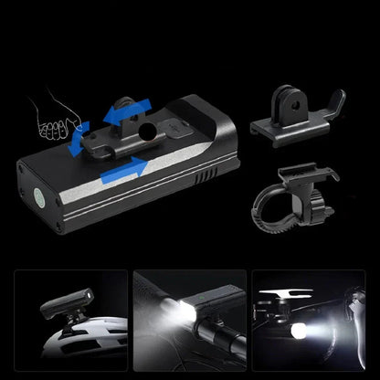 5000 Lumen Bike Light with 12 LEDs & USB-C Rechargeable Battery