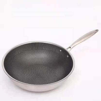Stainless steel frying pan with non-stick coating for effortless cooking