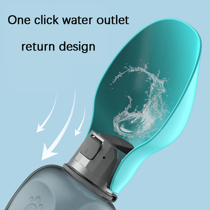 Travel Water Bottle For Dogs With Foldable Leak-proof Bowl, Large Capacity 27.05oz