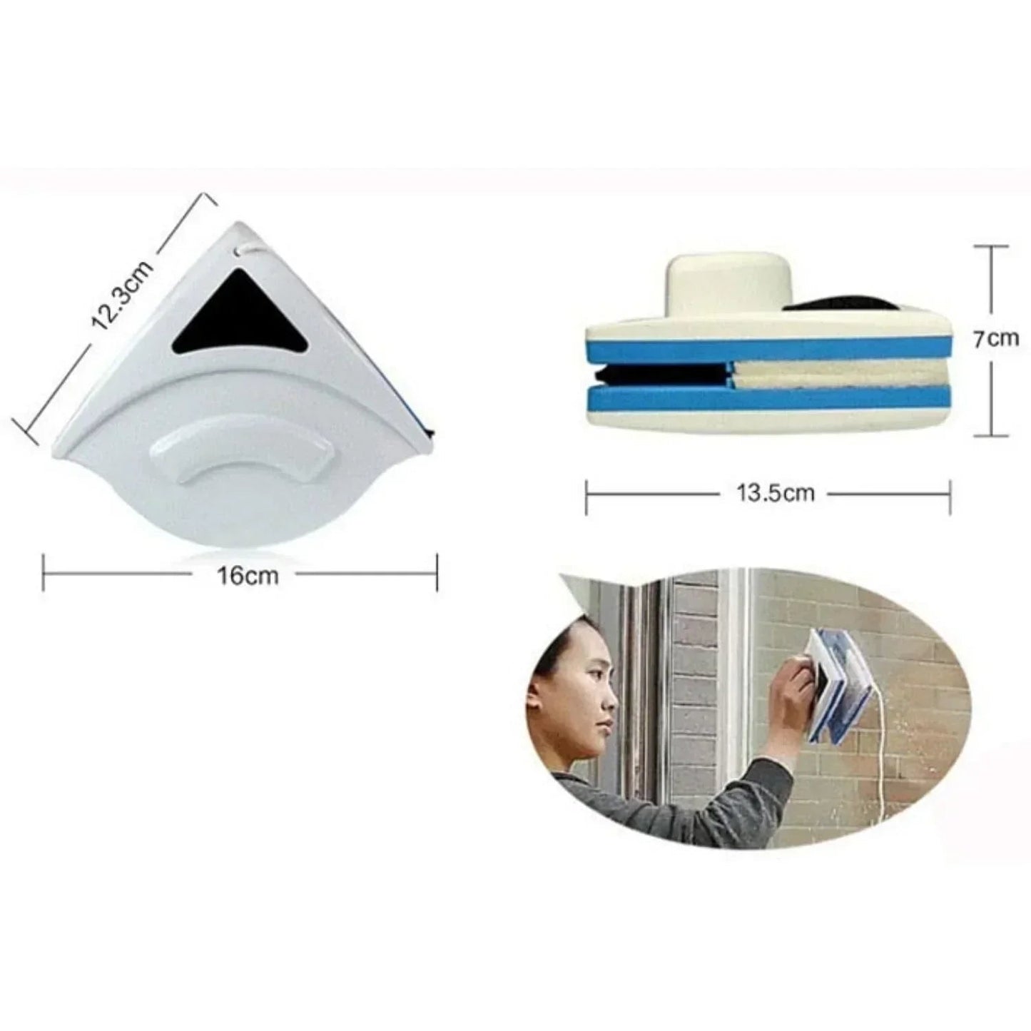 Efficient Magnetic Window Cleaner For Double-sided Cleaning