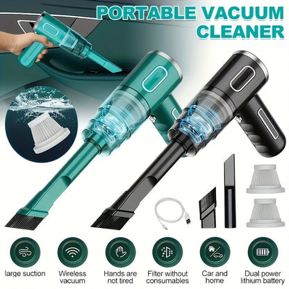 Portable USB Rechargeable Vacuum Cleaner for Car and Home