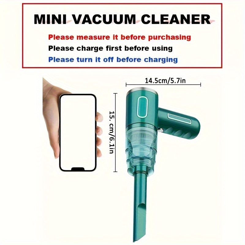 Portable USB Rechargeable Vacuum Cleaner for Car and Home