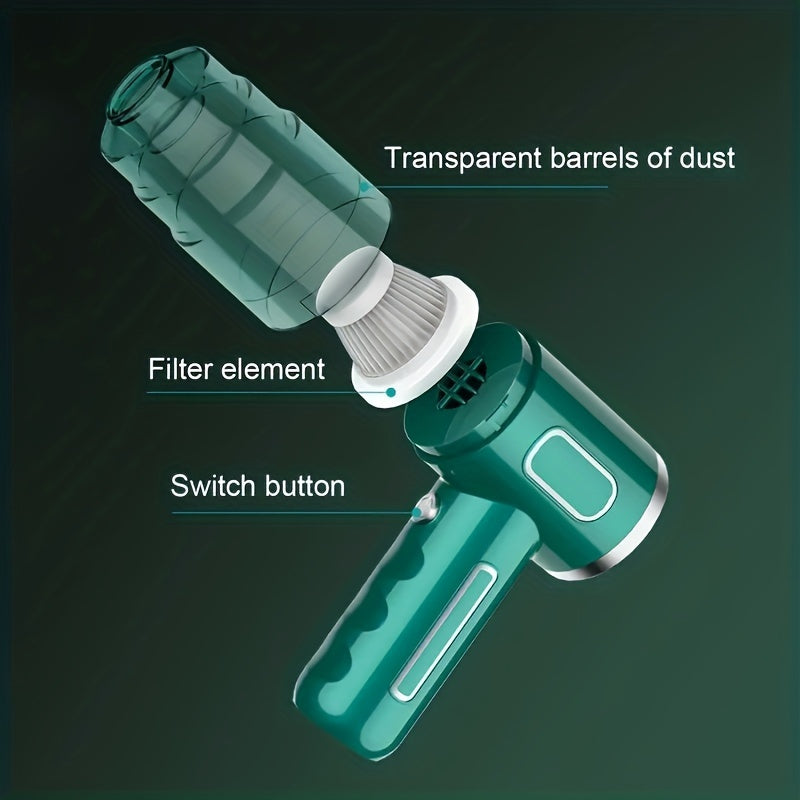 Portable USB Rechargeable Vacuum Cleaner for Car and Home