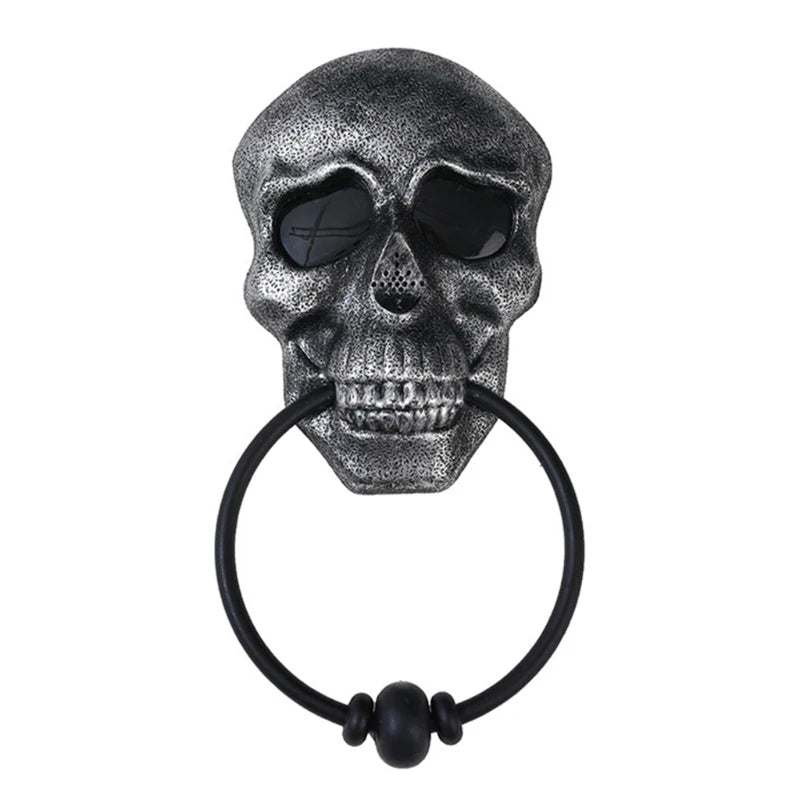 Skeleton Head Door Knocker Halloween Decoration
