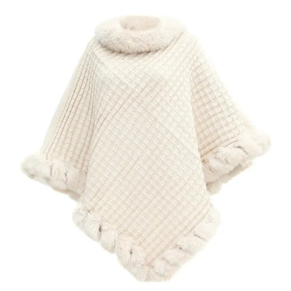 Faux Fur Shawl Cloak for Women