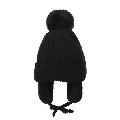 Kids Knit Beanie Winter Hat with Earflaps