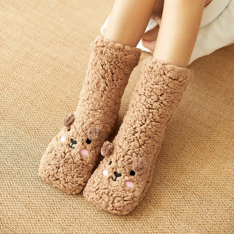Kawaii Bear Fleece Warm Socks