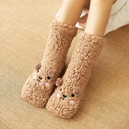 Kawaii Bear Fleece Warm Socks