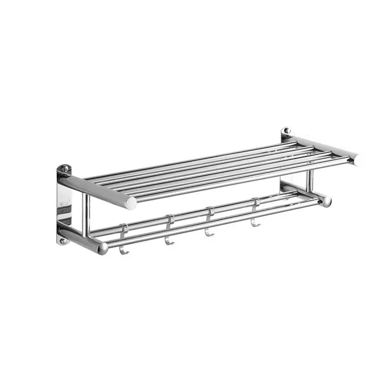 Space-saving wall rack with modern minimalist design for bathroom and kitchen