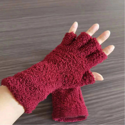 Winter Comfort Knit Half Finger Gloves