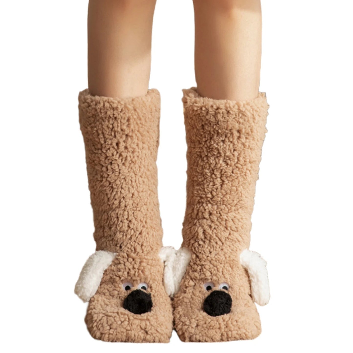 Cute Dog Fuzzy Socks Winter Leg Warmer