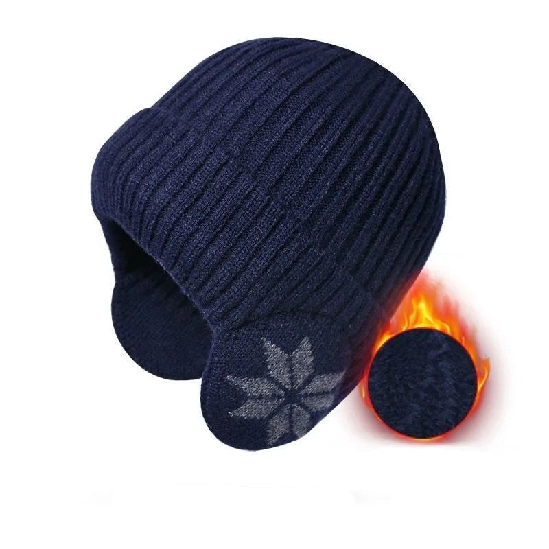 Unisex Winter Knit Beanie with Ear Protection