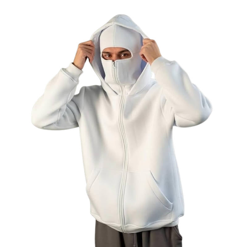 Unisex Full Zip Balaclava Hoodie