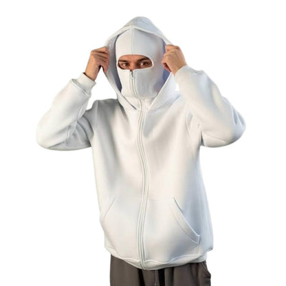 Unisex Full Zip Balaclava Hoodie