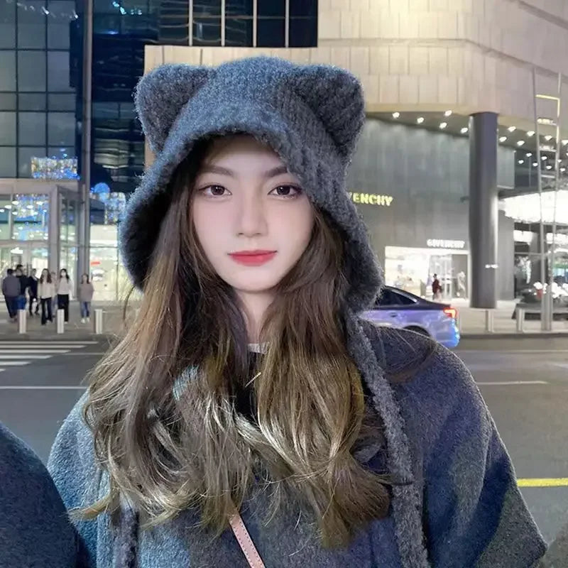 Cute Bear Ear Winter Hat