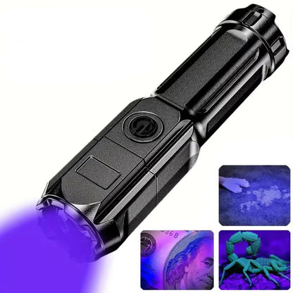 Rechargeable Ultraviolet UV Flashlight, Zoomable