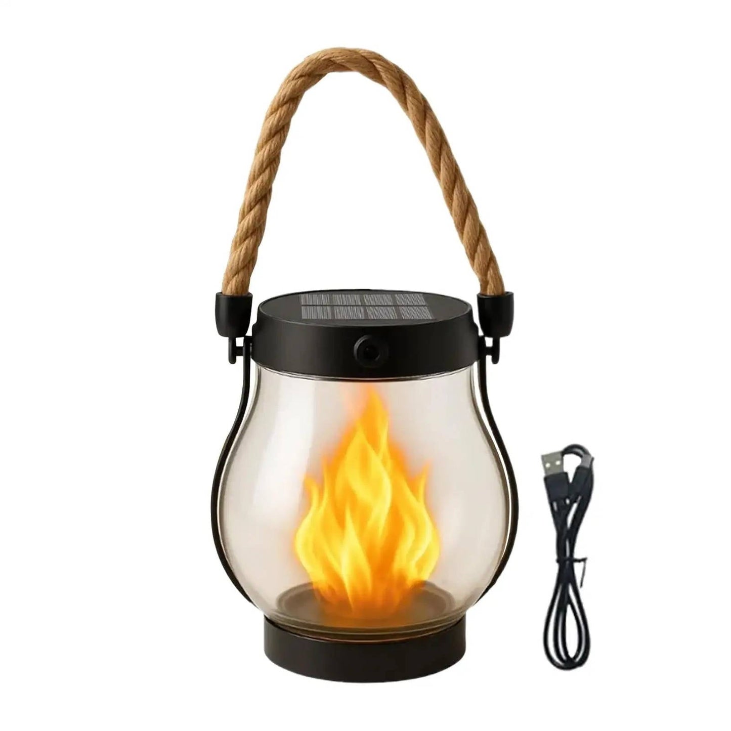 Solar Outdoor Porch Flame Lanterns