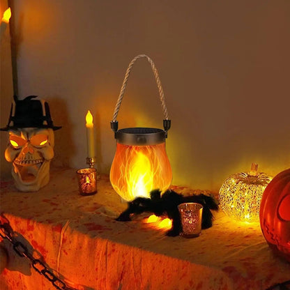 Solar Outdoor Porch Flame Lanterns