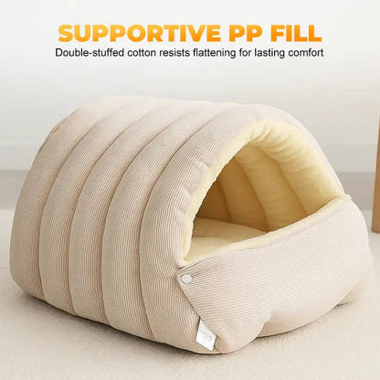 Removable and Washable Winter Closed off Cat Bed