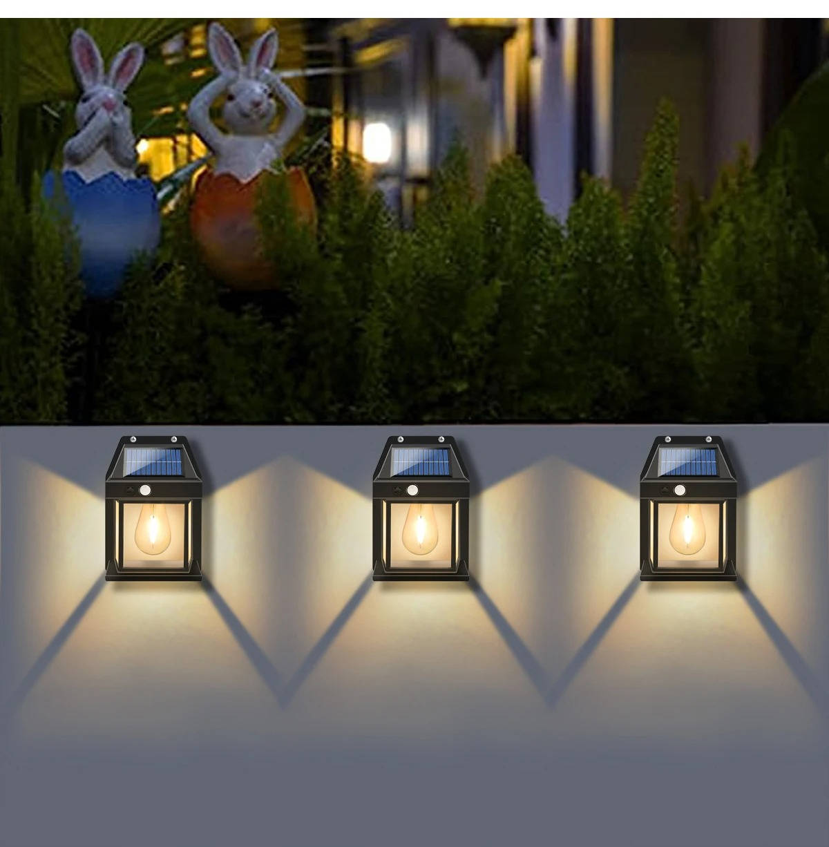 2 Set Solar Wall Lamp Outdoor