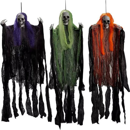 Scary Realistic Halloween Hanging Decorations Outdoor And Indoor - Set Of Three