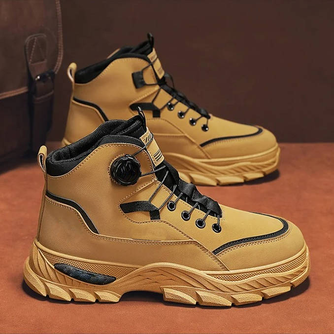 Mens Rugged Heavy Duty Boots Work Shoes