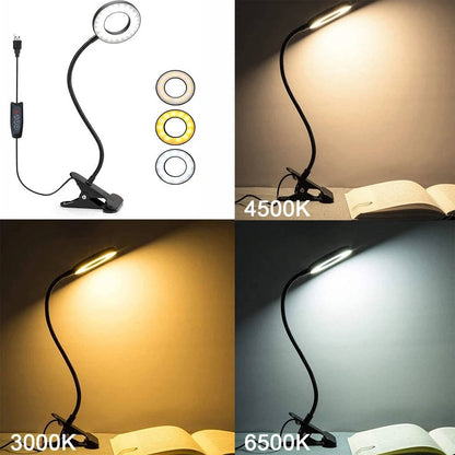 Clamp on Desk Lamp 360° Flexible Eye Friendly