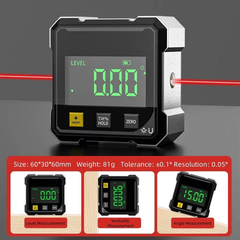 Digital Angle Finder with Laser Level