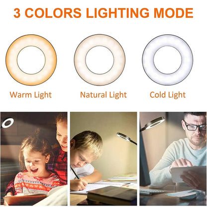 Clamp on Desk Lamp 360° Flexible Eye Friendly