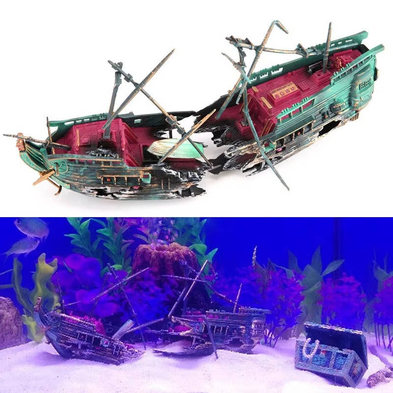 Large Aquarium Decorations - Boat