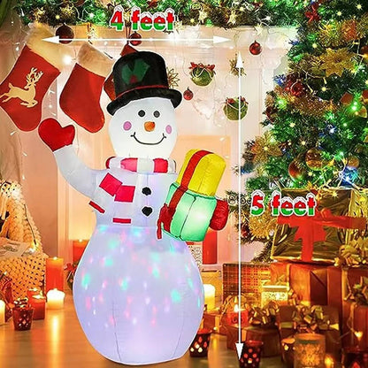 Outdoor Christmas Decorations Inflatable Snowman With Led Lights