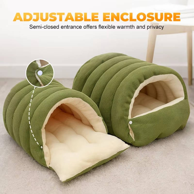 Removable and Washable Winter Closed off Cat Bed