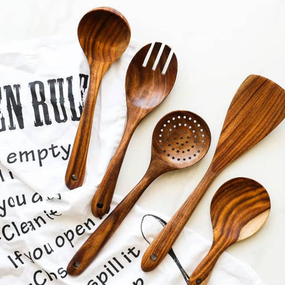 6pcs Wooden Utensils Set