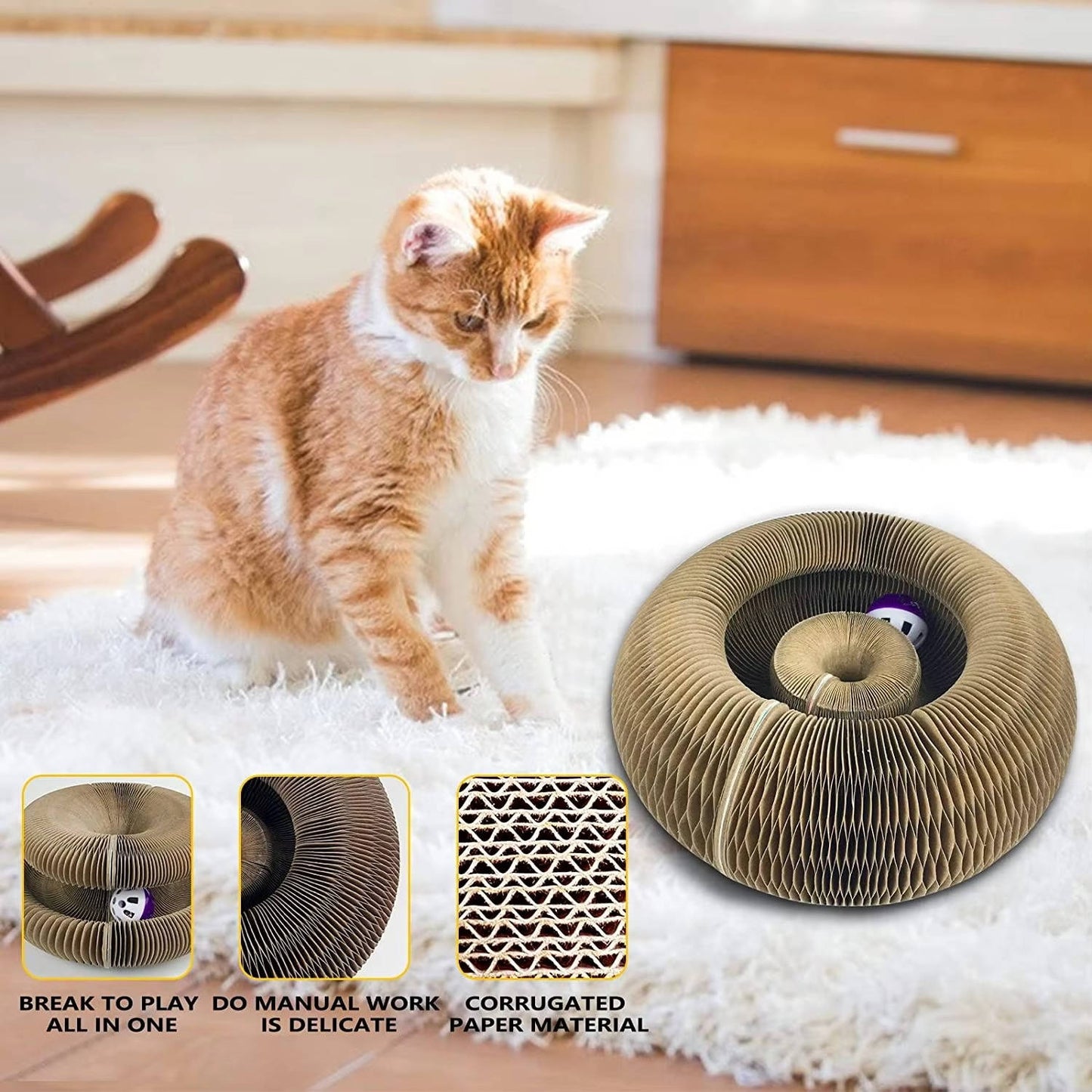 Cat Scratcher with Ball Track