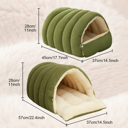 Removable and Washable Winter Closed off Cat Bed