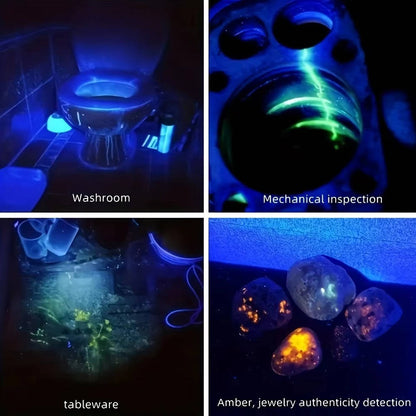 Rechargeable Ultraviolet UV Flashlight, Zoomable