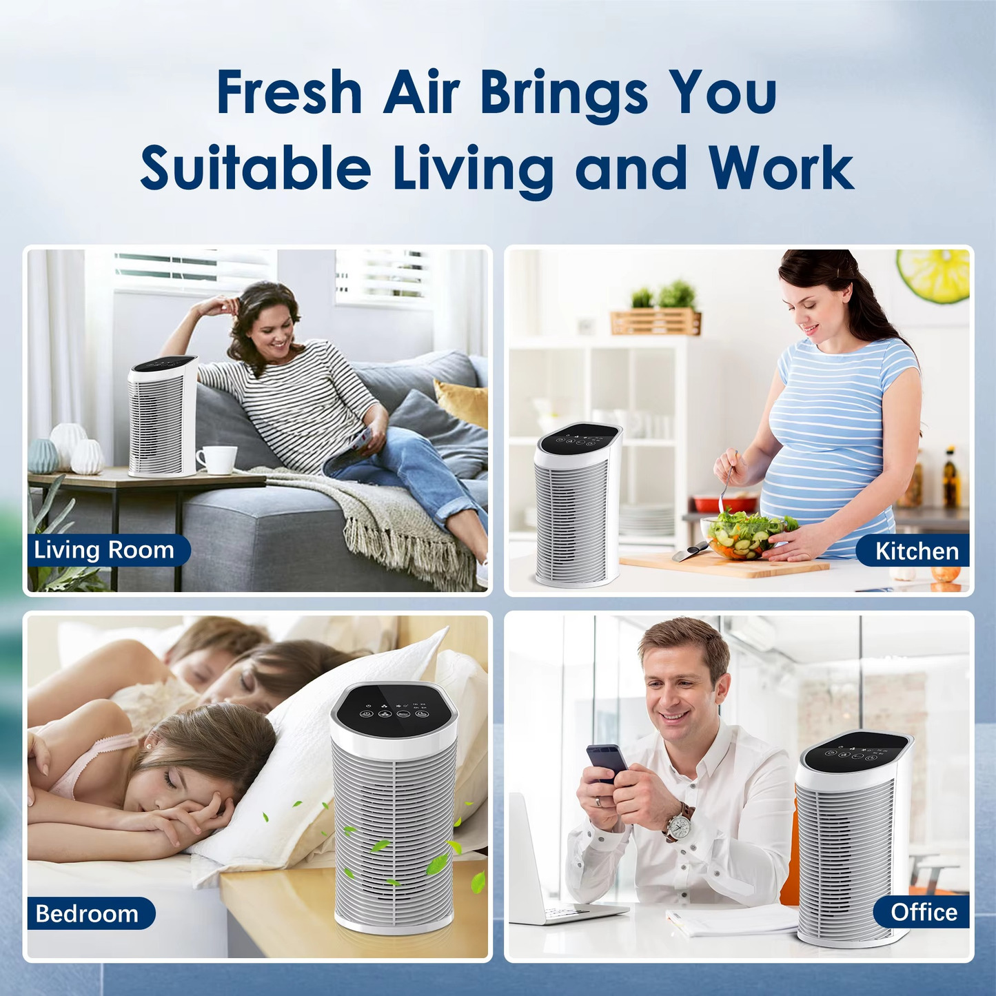 Air Purifier HEPA Filter For Indoor 200 Square - 99.9% Removal