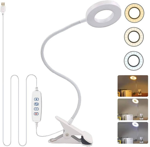 Clamp on Desk Lamp 360° Flexible Eye Friendly