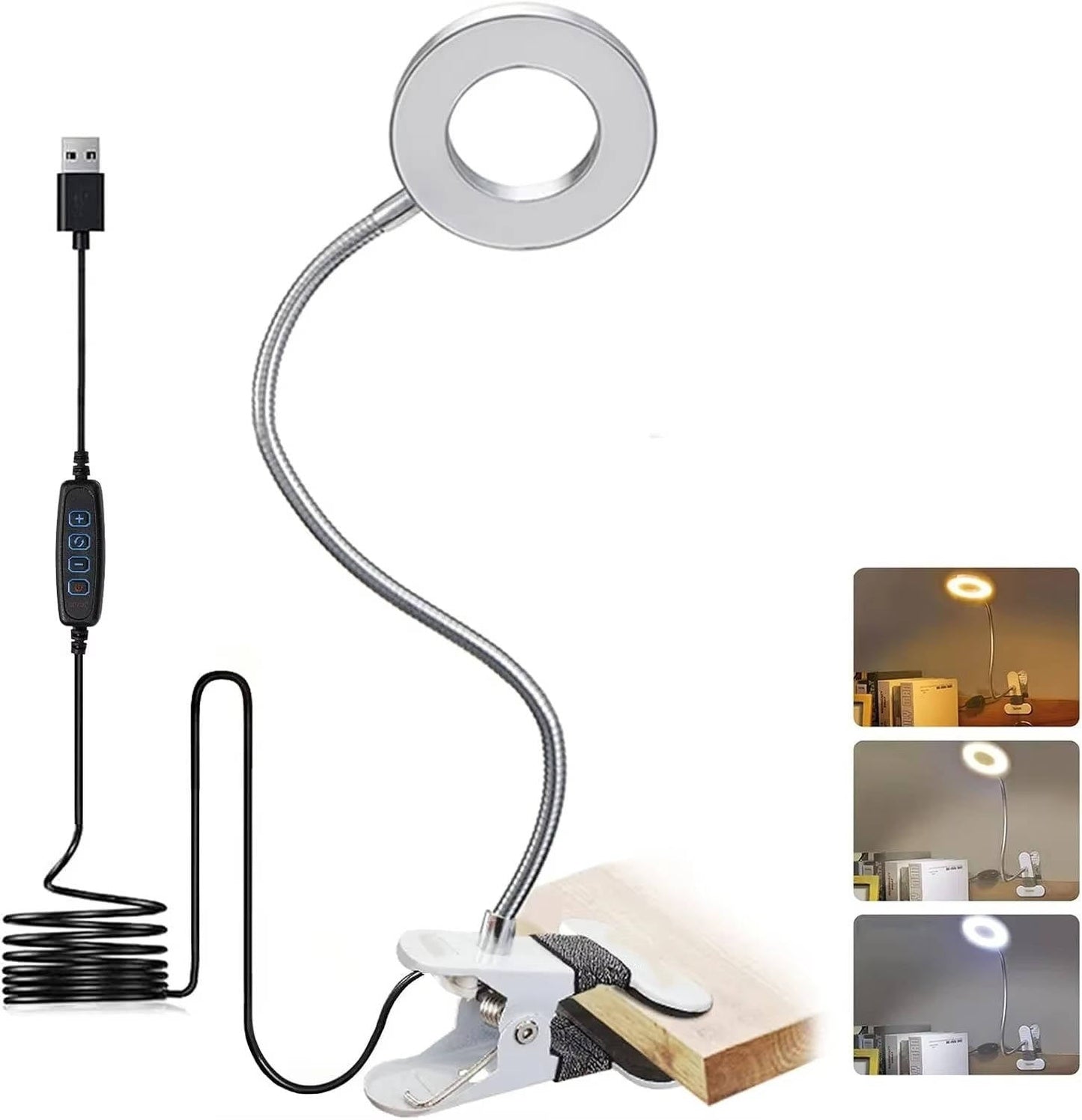 Clamp on Desk Lamp 360° Flexible Eye Friendly