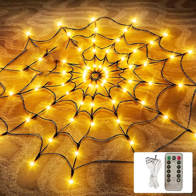 Halloween Spider Web Lights Outdoor