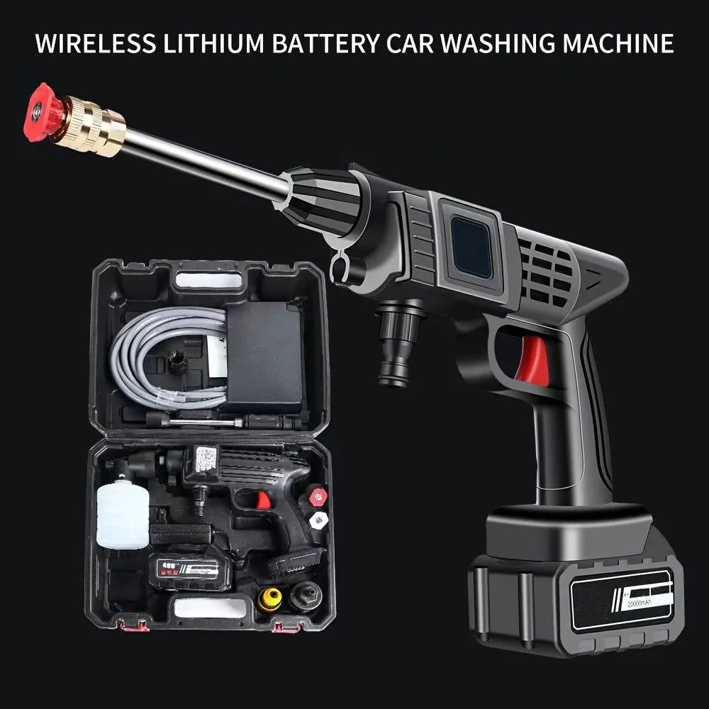 Cordless Portable High Pressure Spray Water Gun Set | Ideal for Cleaning Cars, Patios & Garden Furniture