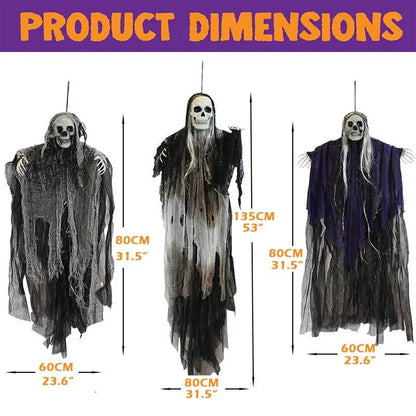 Scary Realistic Halloween Hanging Decorations Outdoor And Indoor - Set Of Three