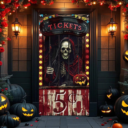 Halloween Door Cover Creepy Decoration