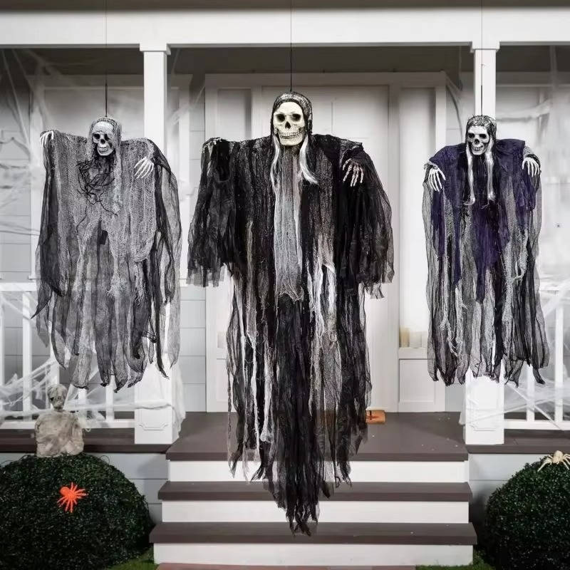 Scary Realistic Halloween Hanging Decorations Outdoor And Indoor - Set Of Three