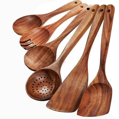 6pcs Wooden Utensils Set