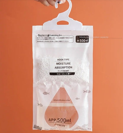 Hanging Dehumidifier Bag for Closet and Wardrobe